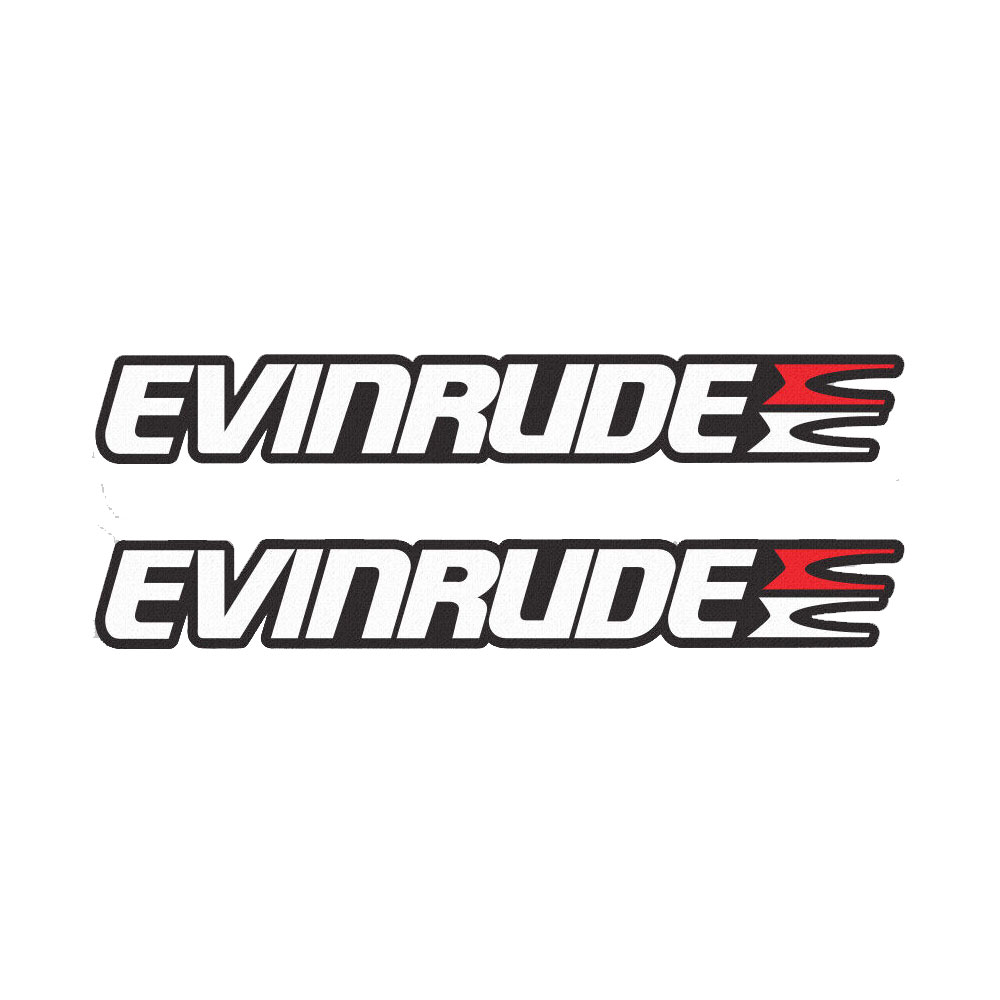 Fishing Boat Trolling Motor - 2pcs for Evinrude sticker decal vinyl