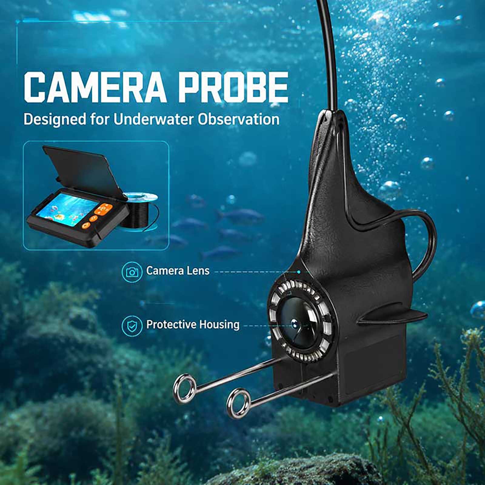 1080P HD Fish Finder Underwate - Fishing Boat Depth Finder ulasan dan harga