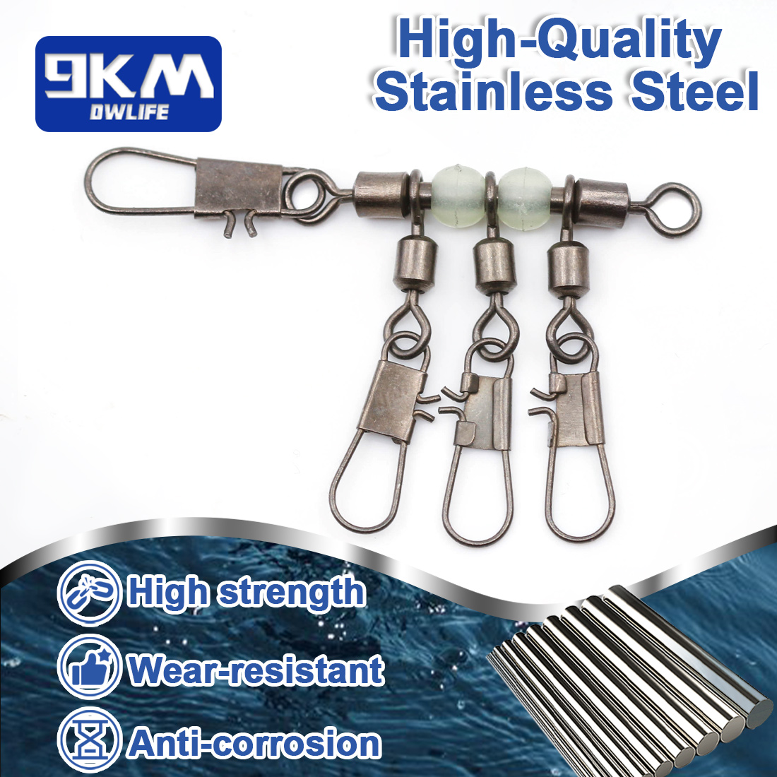 9KM 10pcs 4-Way Fishing Swivel - Fishing Boat Trailer ulasan dan harga