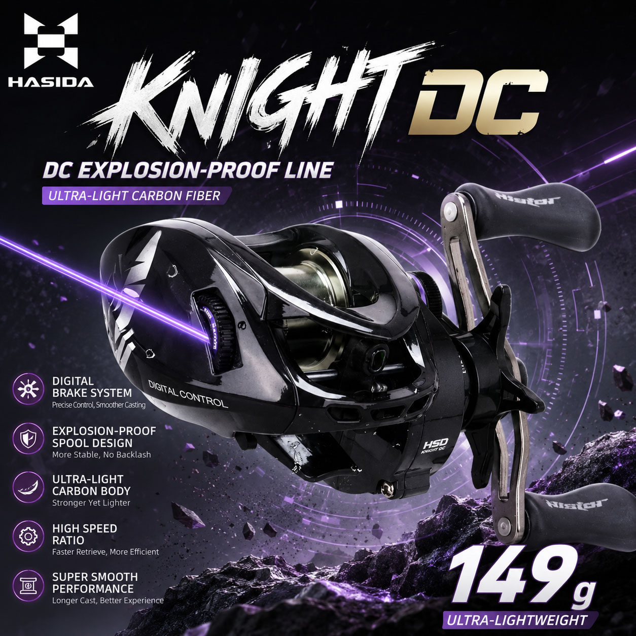 HASIDA Knight DC Baitcasting R - Abu Garcia Reel Max ulasan dan harga